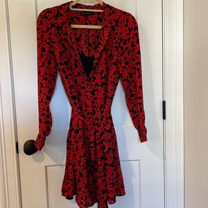Banana Republic black/red dress with slip